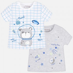 Set tricouri maneca scurta bebe nou-nascut Mayoral 1005PV19GRI